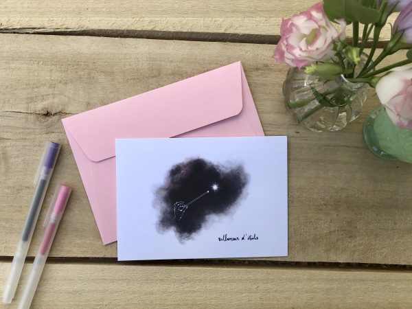 Carte postale avec enveloppe Rallumeur d'étoiles par l'Atelier Jour de Lune