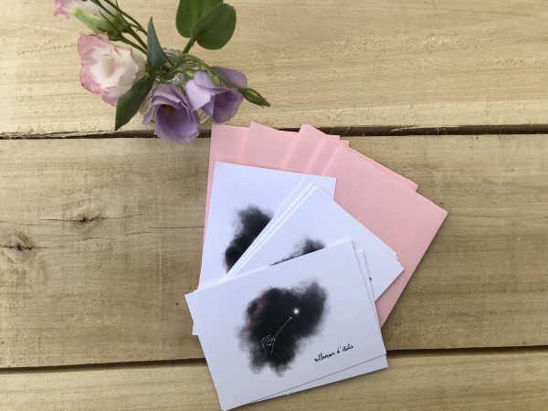 Paquet de 10 cartes postales avec enveloppes Rallumeur d'étoiles par l'Atelier Jour de Lune