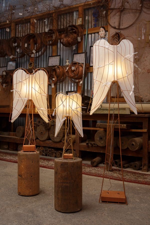 Collection des lampes à poser et du lampadaire "Parle à ton ange" par l'Atelier Jour de Lune